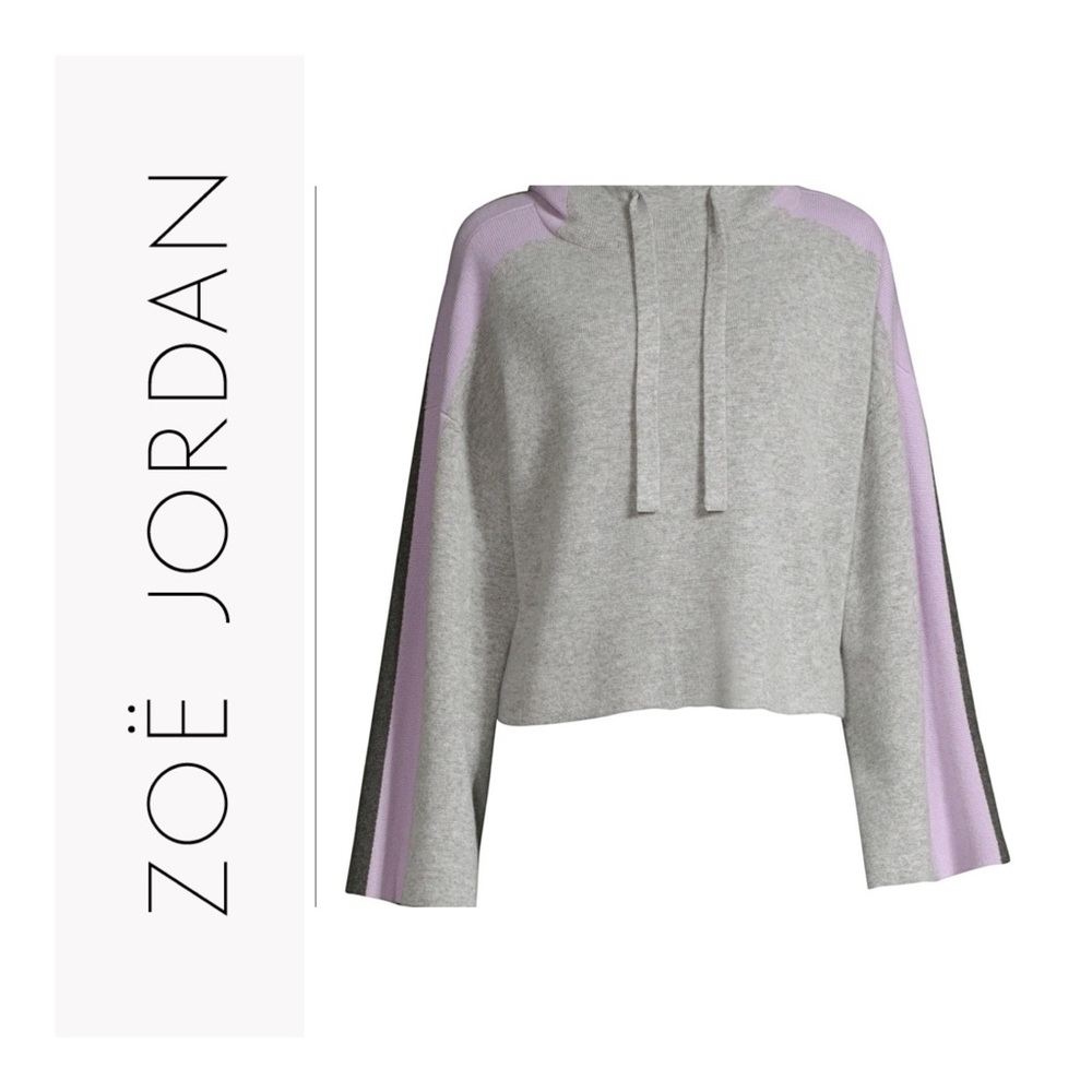 ZOË JORDAN Alfaro Color Block Hoodie Size Medium